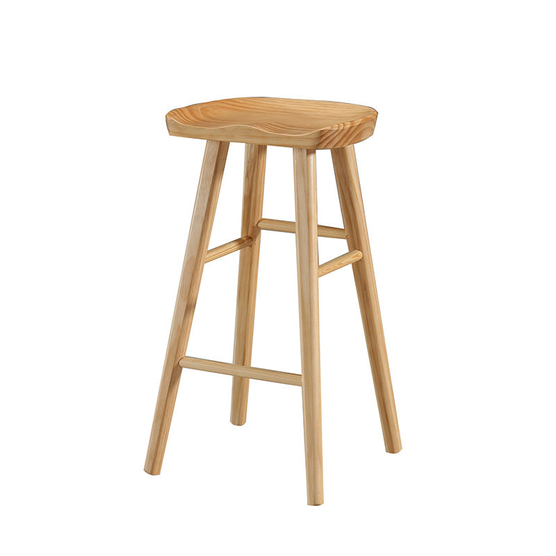 Nordic Bar Stool Simple Bar Chair Bar Stool Bar Chair Solid Wood Home Chair Swivel Chair High Factory Direct Supply High Foot