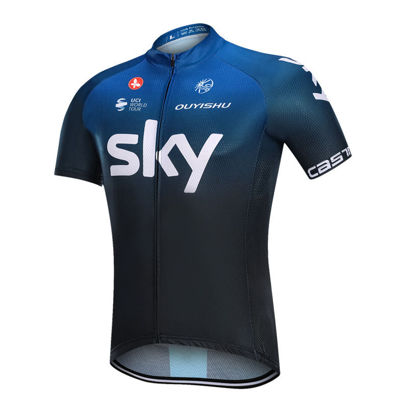 Sky Bicycle Clothing Short-Sleeved Cycling Outfit Suit Men's and Women's Spring and Summer Mountain Bike Top Road Bike Cycling Pants Breathable