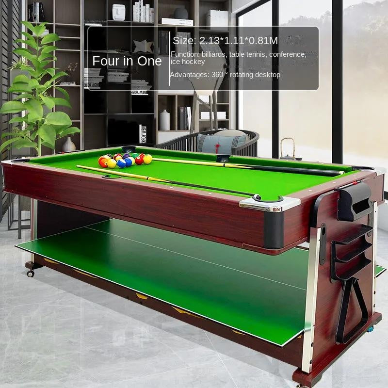 4-in-1 game table home standard commercial American black eight multi-function table tennis table ice hockey table