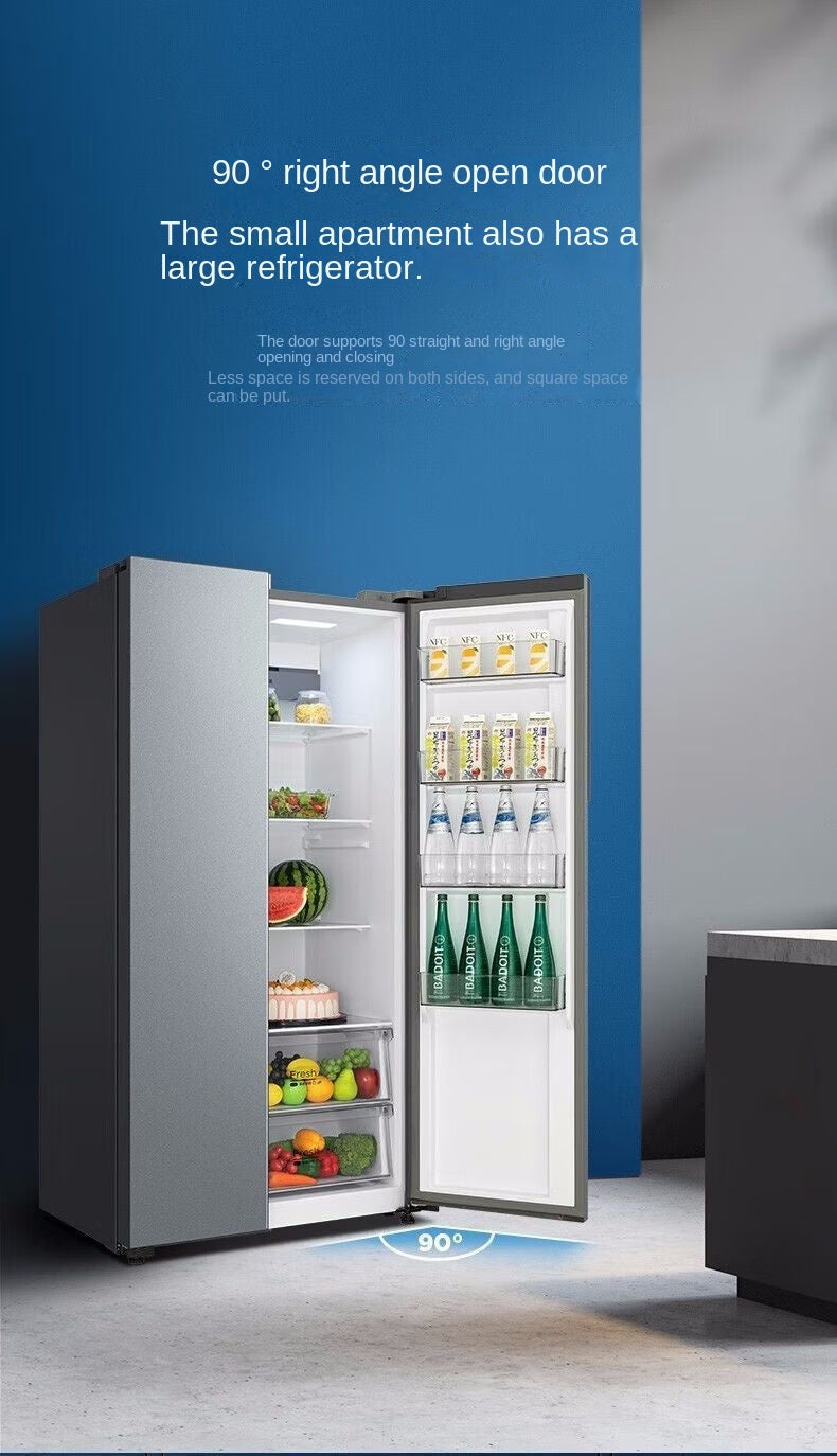 Midea Double-Door Refrigerator 554 Air Cooling Frostless Level 1 Dual Frequency Conversion Power Saving Large Capacity
