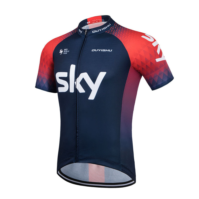 Huanfa Team Edition Short-Sleeved Cycling Outfit Top Shorts Spring and Summer Bicycle Clothing Men's Silica Gel Pad Breathable Quick-Drying