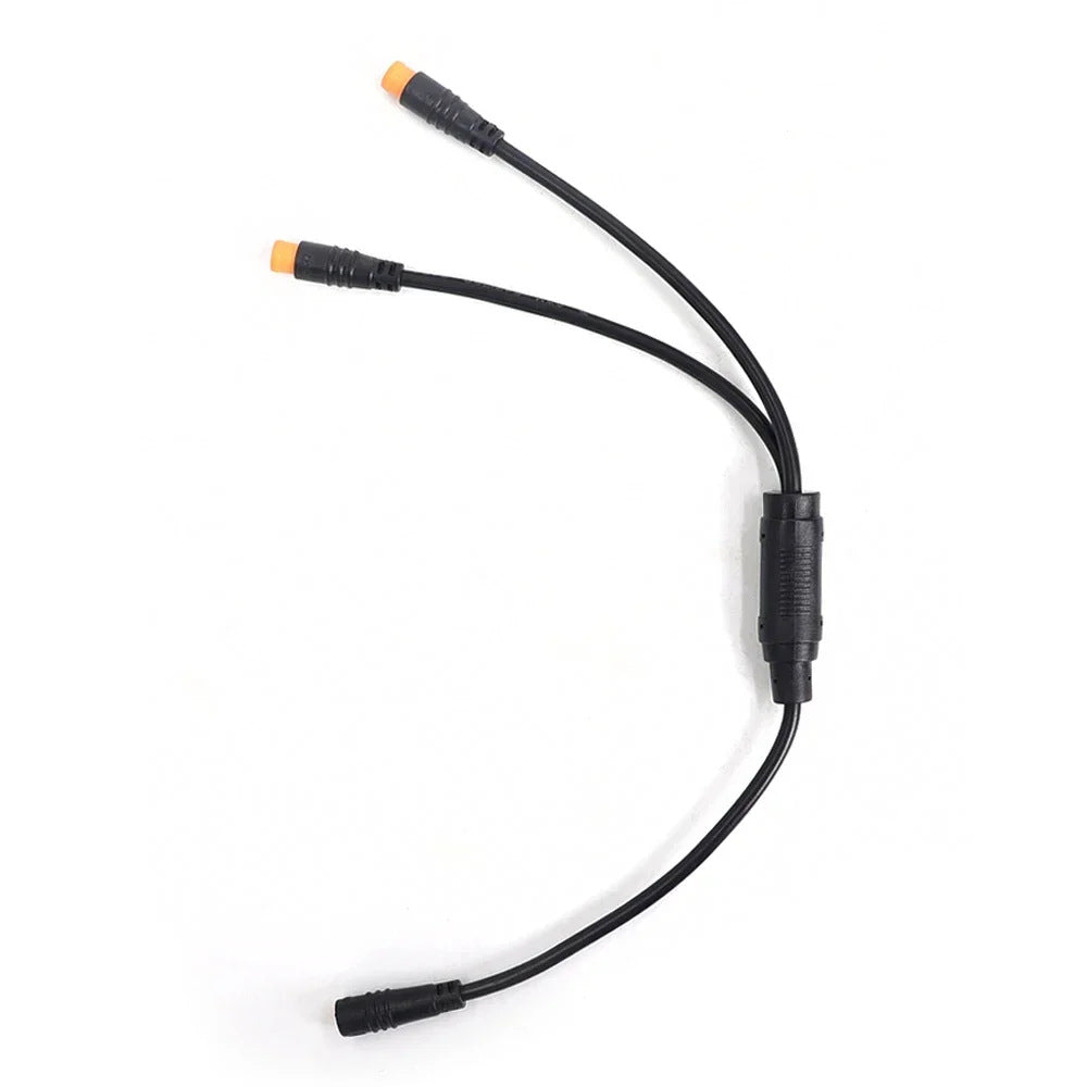Ebike Signal Sensor Waterproof Main Cable Y-Splitter 1-to-2 Power Connector for BBS01 BBSHD Mid Drive Motor Kit
