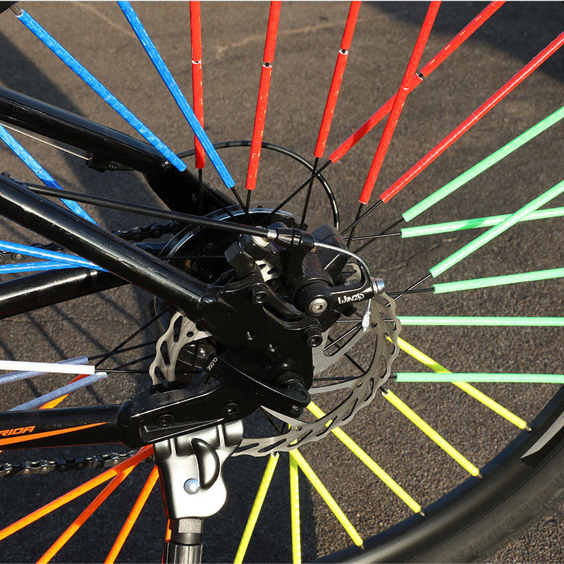 New Color Bicycle Reflective Stripe Hot Wheels Dead Fly Steel Wire Card Bar Bicycle Equipment 12 Pieces Per Pack