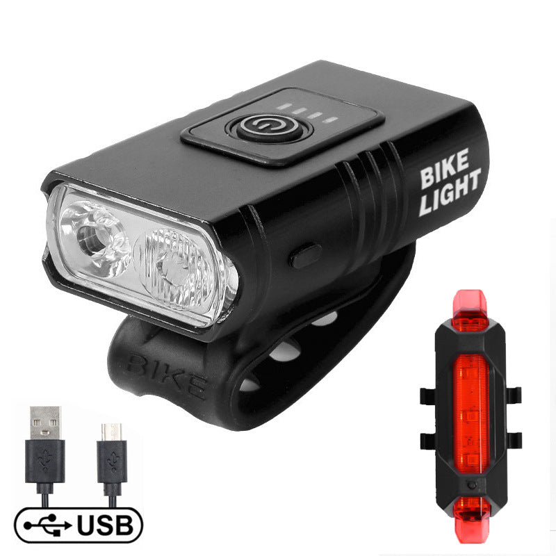 Bicycle Light Headlight Usbt6 Light Power Torch Cycling Fixture Night Riding Highway Mountain Bicycle Accessories Taillight