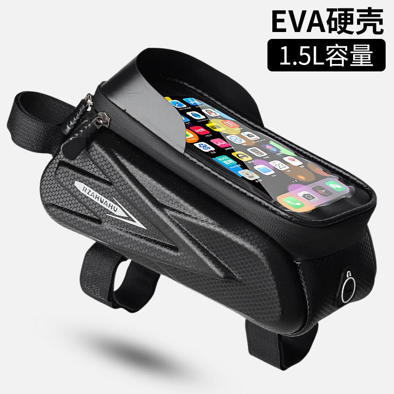 Mountain Bicycle Bag Front Beam Bag Mountain Bike Double Bag Mobile Phone Bag Upper Tube Bag Waterproof Saddle Bag Cycling Fixture