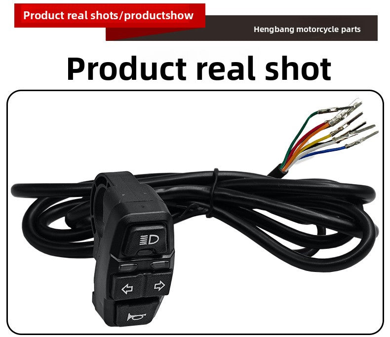 Motorcycle Electric Vehicle Three-Function Three-in-One Modified Switch