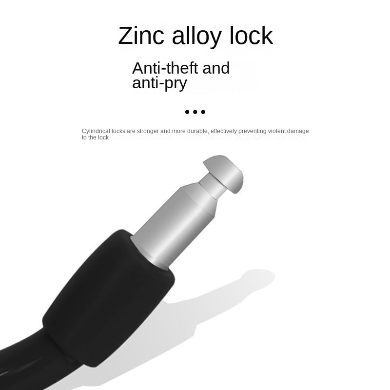 Bicycle Lock Anti-Theft Lock for Motorcycles Battery Car Shear-Resistant Cable Lock Outdoor Mountain Bike Cycling Fitting