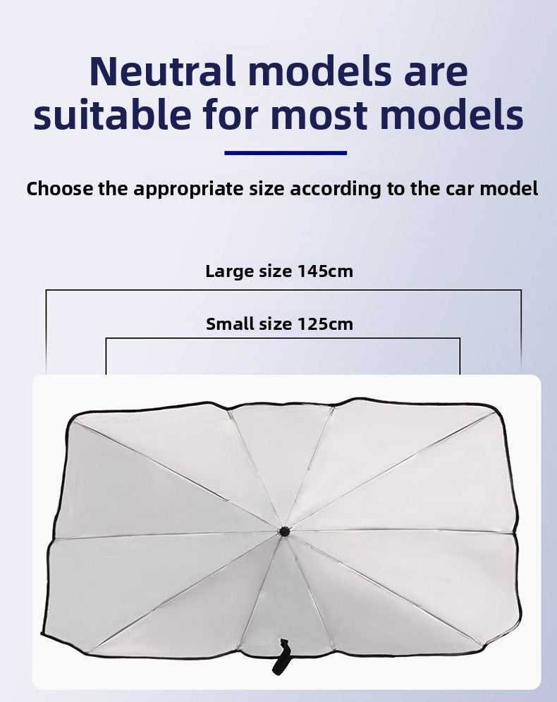 Car Sunshade Umbrella Front Shield Sun Protection Heat Insulation Retractable Foldable Universal for BMW Audi Tesla All Series