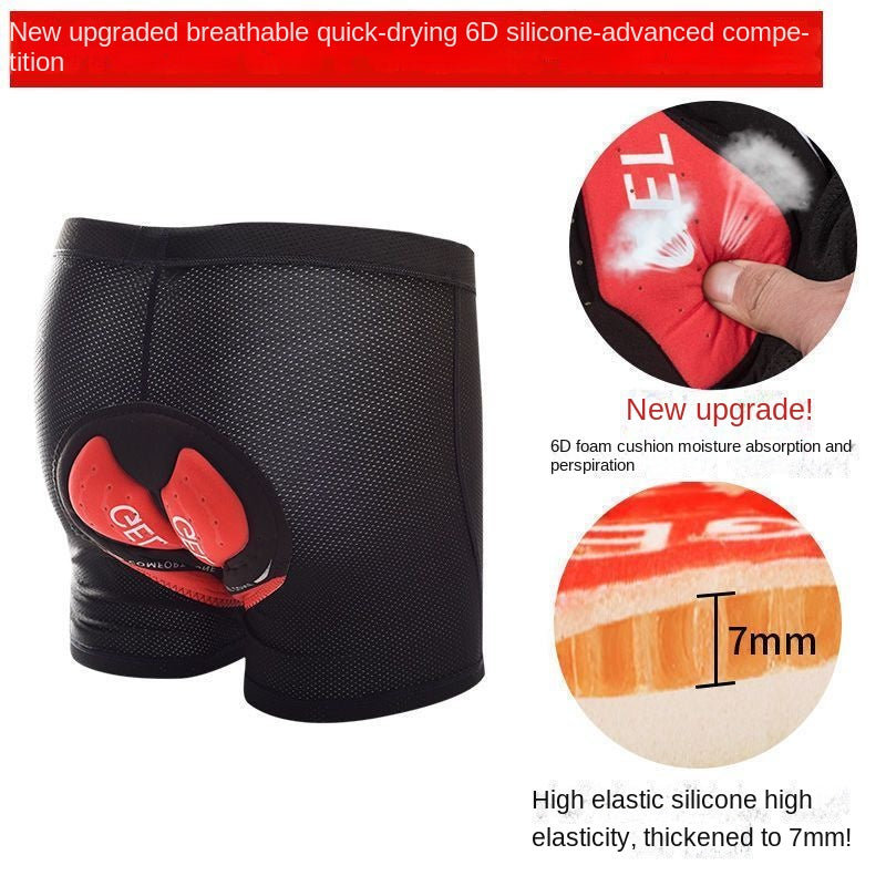 Bicycle Biker Underwear Unisex Thickened Silicone Mountain Cycling Pants Quick-Dry Pants Road Bike Shorts Four Seasons Universal