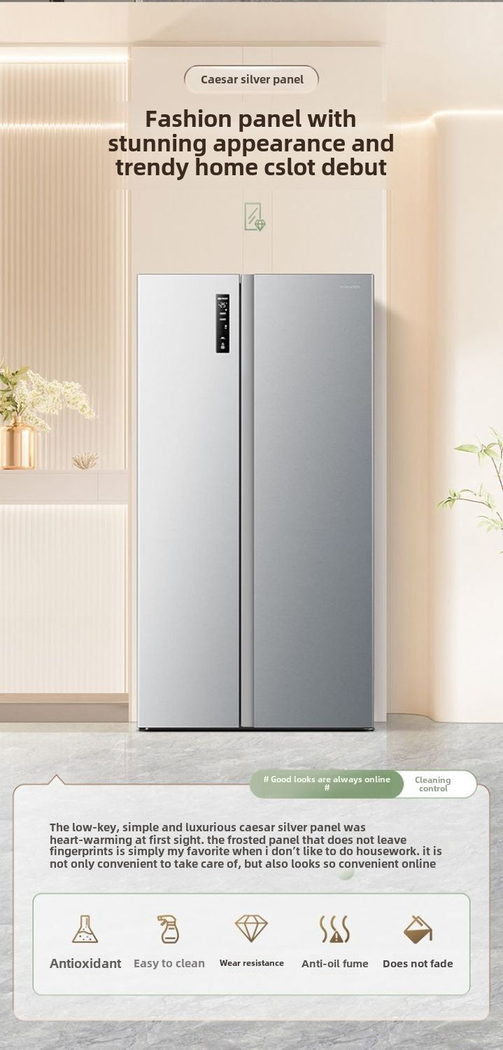 [Government Subsidy 15%] Ronshen Refrigerator 535L Open Double Door Large Capacity Air-Cooled Double Door Large Freezer