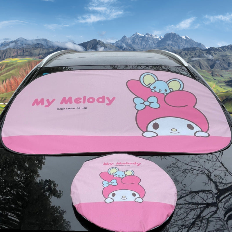 Car Sunshade Color Printed Model Sun Protection Heat Insulation Summer Sunshade Board for Car Front Windshield Printed Sunshade