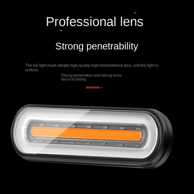 Bicycle Steering Taillight Wireless Remote Control USB Charging Mountain Highway Vehicle Night Riding Warning Light Cycling Fixture Light