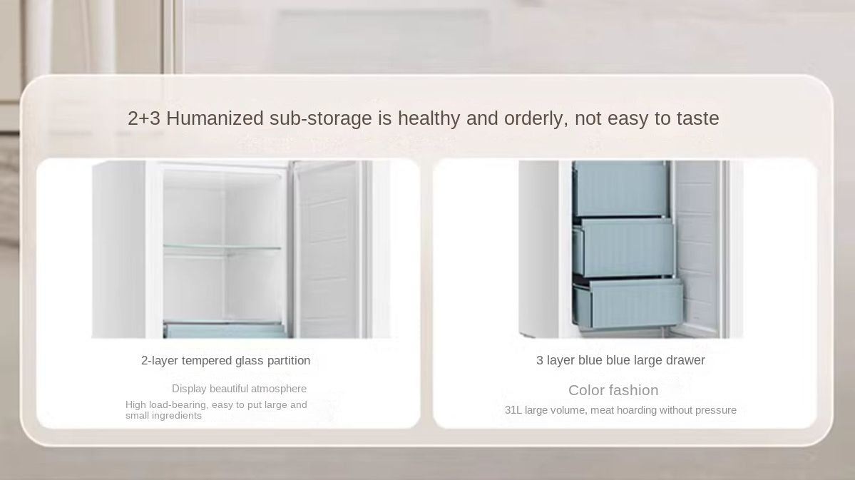 Haier 2111l Liter Small Drawer Freezer Grade I Energy-Saving Maternal and Child Food Supplement Freezer Refrigerator Single Freezing