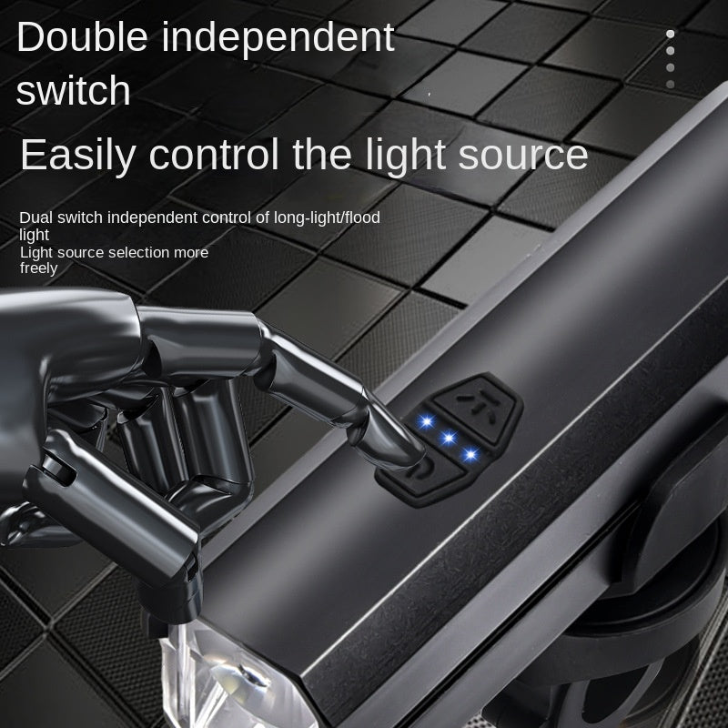 Bicycle Light Mountain Highway Vehicle Outdoor Cycling Waterproof Aluminum Alloy Headlight USB Charging Highlight Cycling Fixture