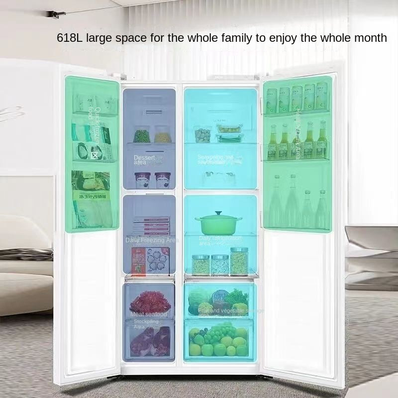 Haier Leader 618L Side-by-Side Double Door Frost-Free Inverter Level 1 Energy Efficiency Large Capacity Home Refrigerator