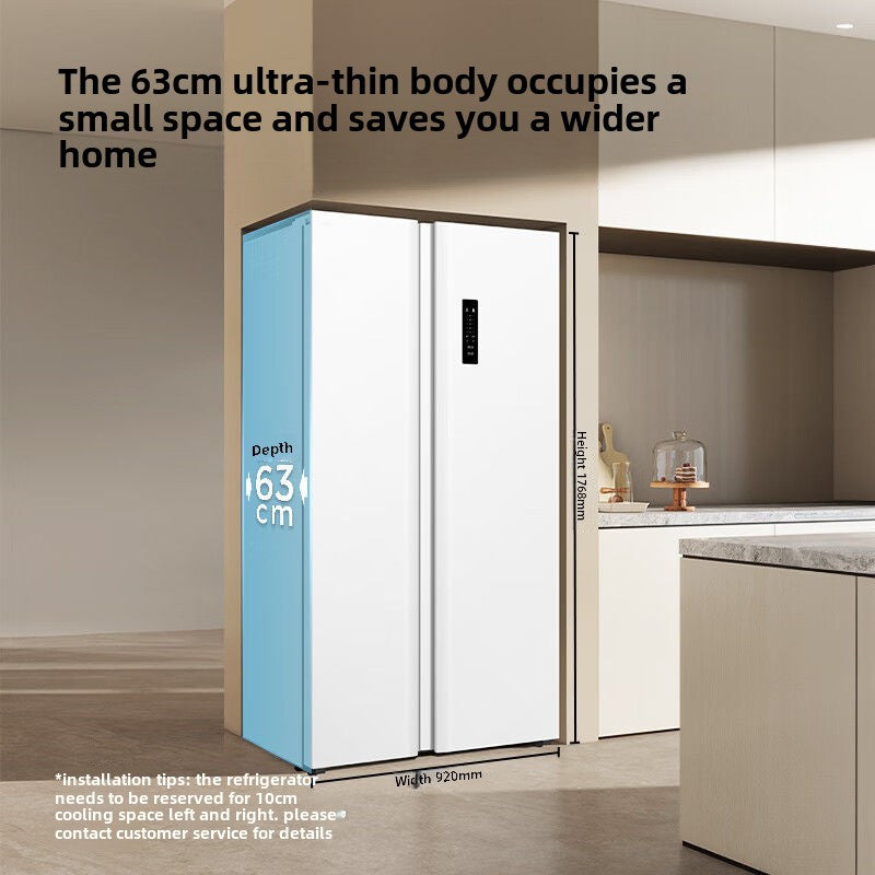 TCL 520L Side-by-Side Large Capacity White Ultra-Thin Refrigerator Dual Inverter First-Class Energy Efficiency Frost-Free Dual Circulation
