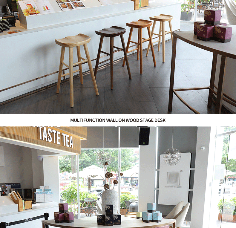 Nordic Bar Stool Simple Bar Chair Bar Stool Bar Chair Solid Wood Home Chair Swivel Chair High Factory Direct Supply High Foot