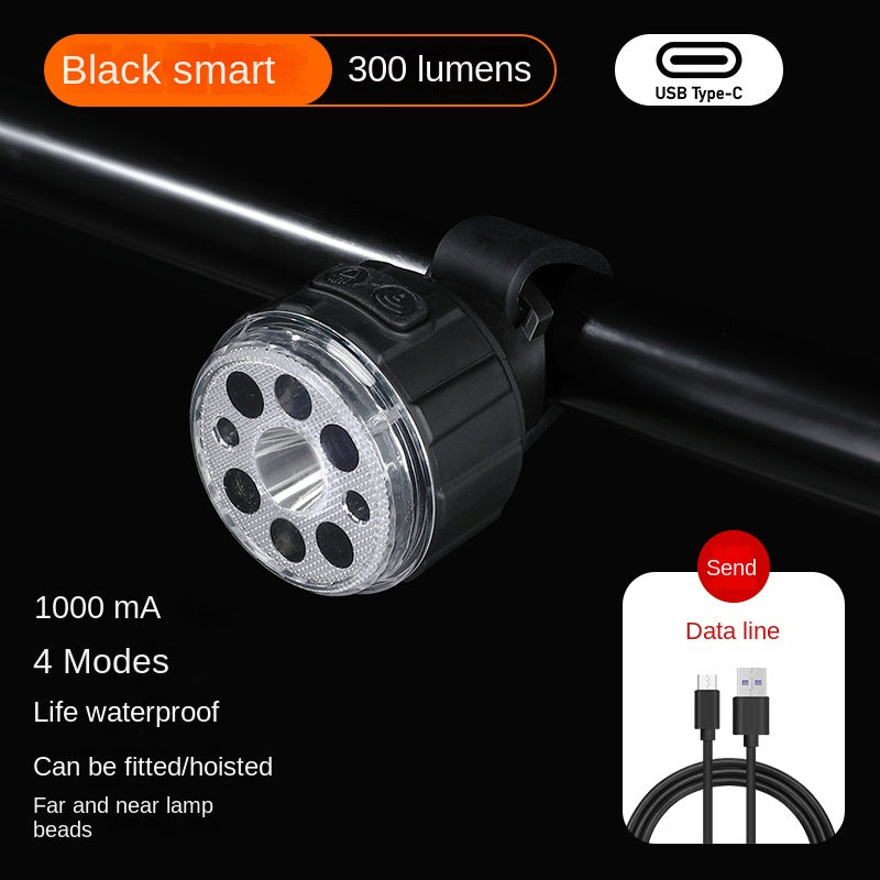 Bicycle Light Wave Induction Headlight USB Charging Mountain Highway Vehicle Outdoor Lighting Waterproof Cycling Accessories Lamp