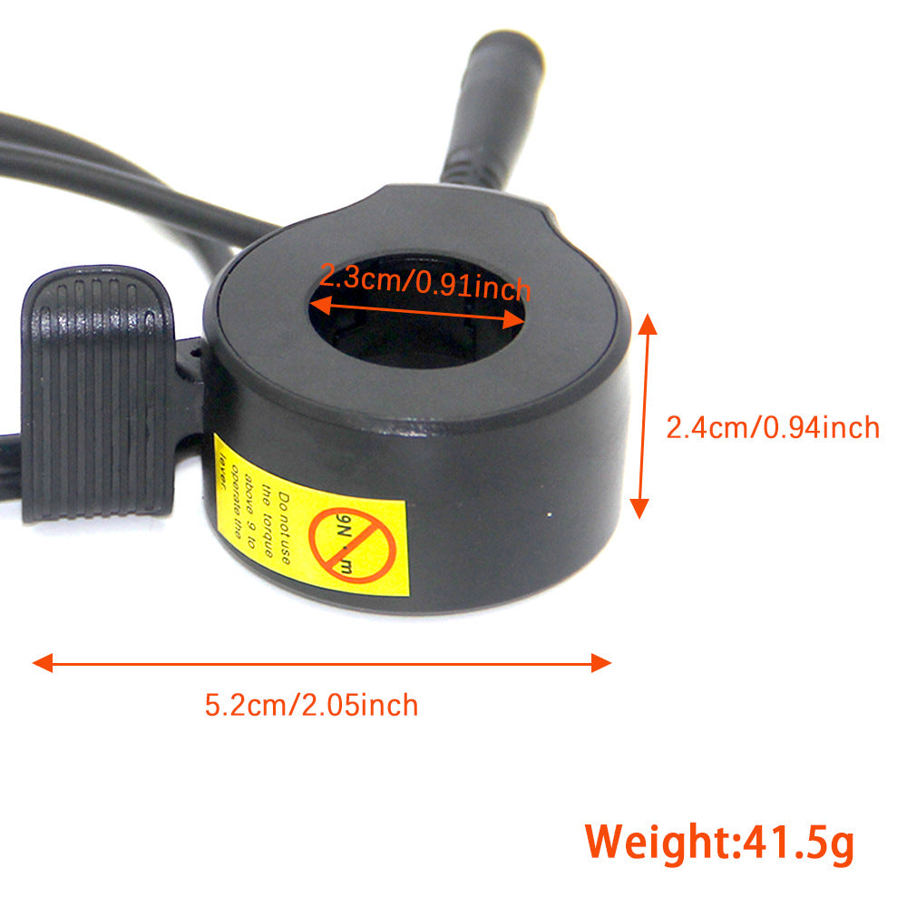 Lithium Battery Bicycle G2 Scooter 130X Accelerator Speed Control Thumb Shifter M8 Female Connector