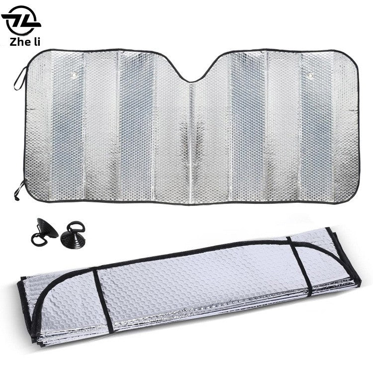 Car sunshade with double-sided aluminum film, bubble aluminum foil sunshade curtain