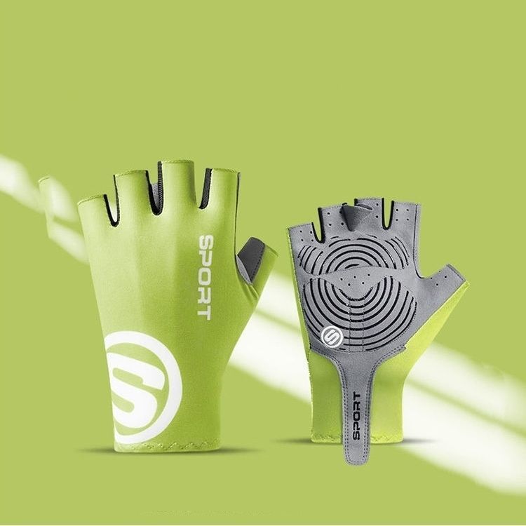 Highway Mountain Bicycle Half Finger Short Finger Gloves Shock Absorption Summer High Elastic Breathability Bicycle Men and Women Riding Sports Outdoor