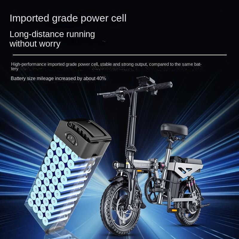 2025 New Model New National Standard Foldable Electric Bicycle Long Battery Life Can Be Placed in Trunk Adult Electric Bike