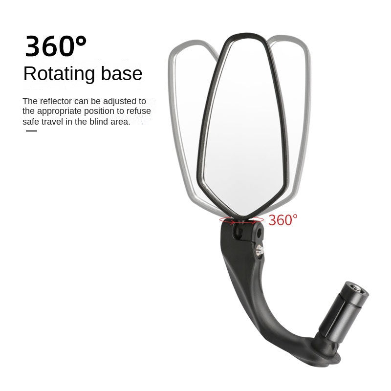 Bicycle Rearview Mirror Adjustable Mountain Foldable Handle Blocking Rearview Mirror Cycling Fixture Bicycle Reflector