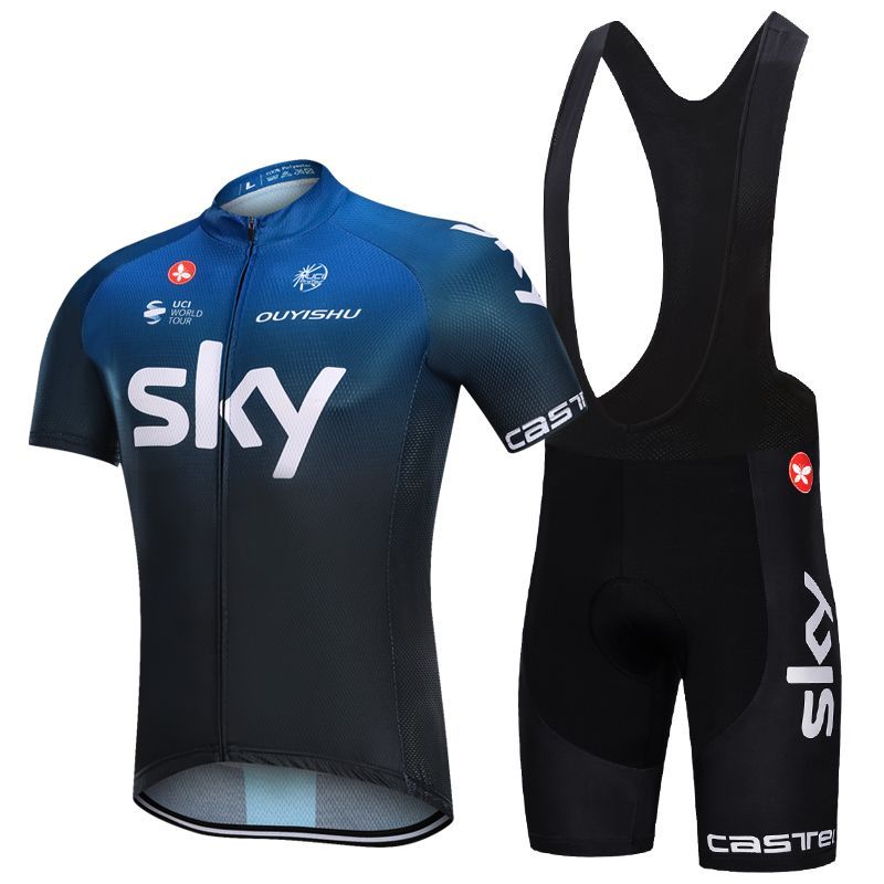 19 New Sky Short-Sleeve Cycling Clothes Suit Men's and Women's Spring and Summer Bicycle Clothes Breathable Quick-Drying Dynamic Bicycle Clothing