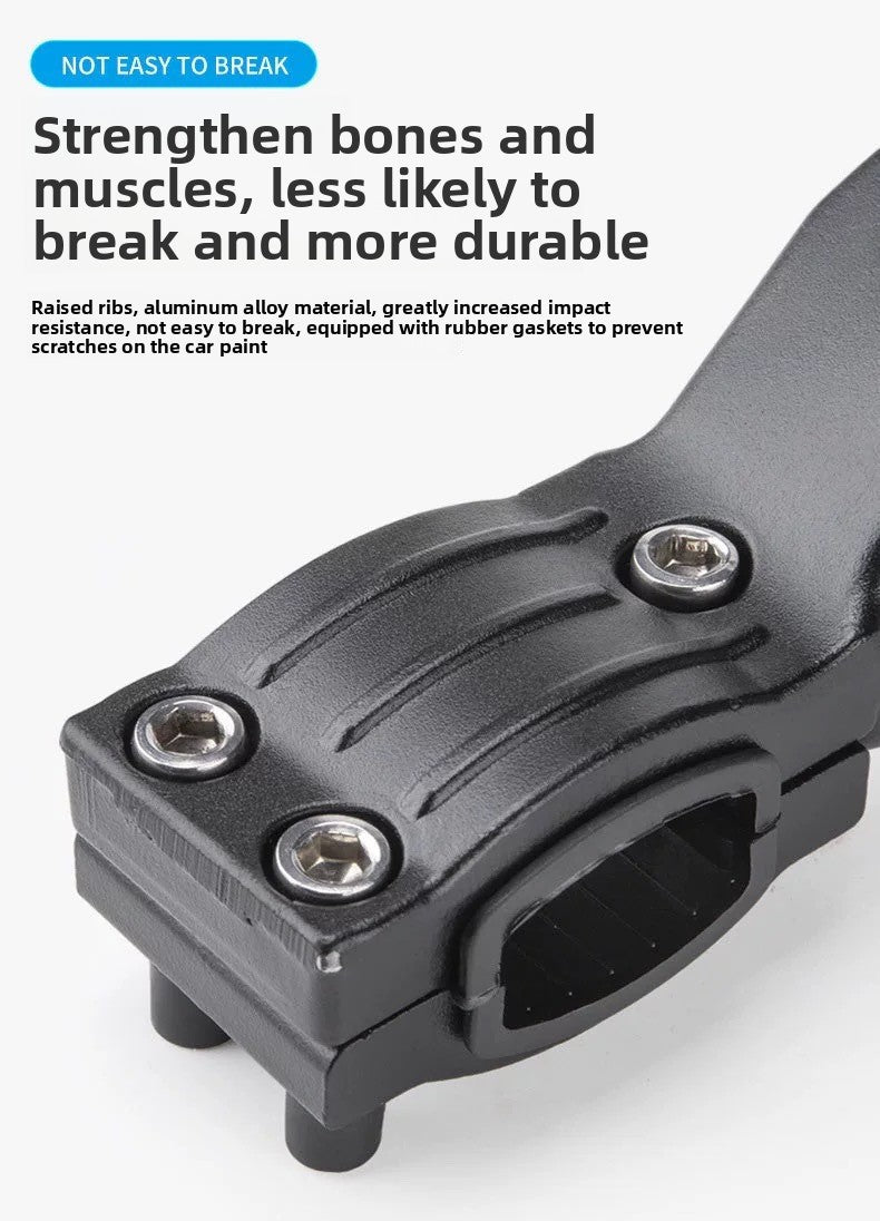 Ebike 2-Hole Kickstand Thickened Adjustable, MTB Aluminum Side Stand Double Hole