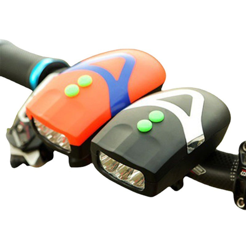 Mountain Bike 3led Lighting Headlight with Electronic Horn Bicycle Bell Accessories