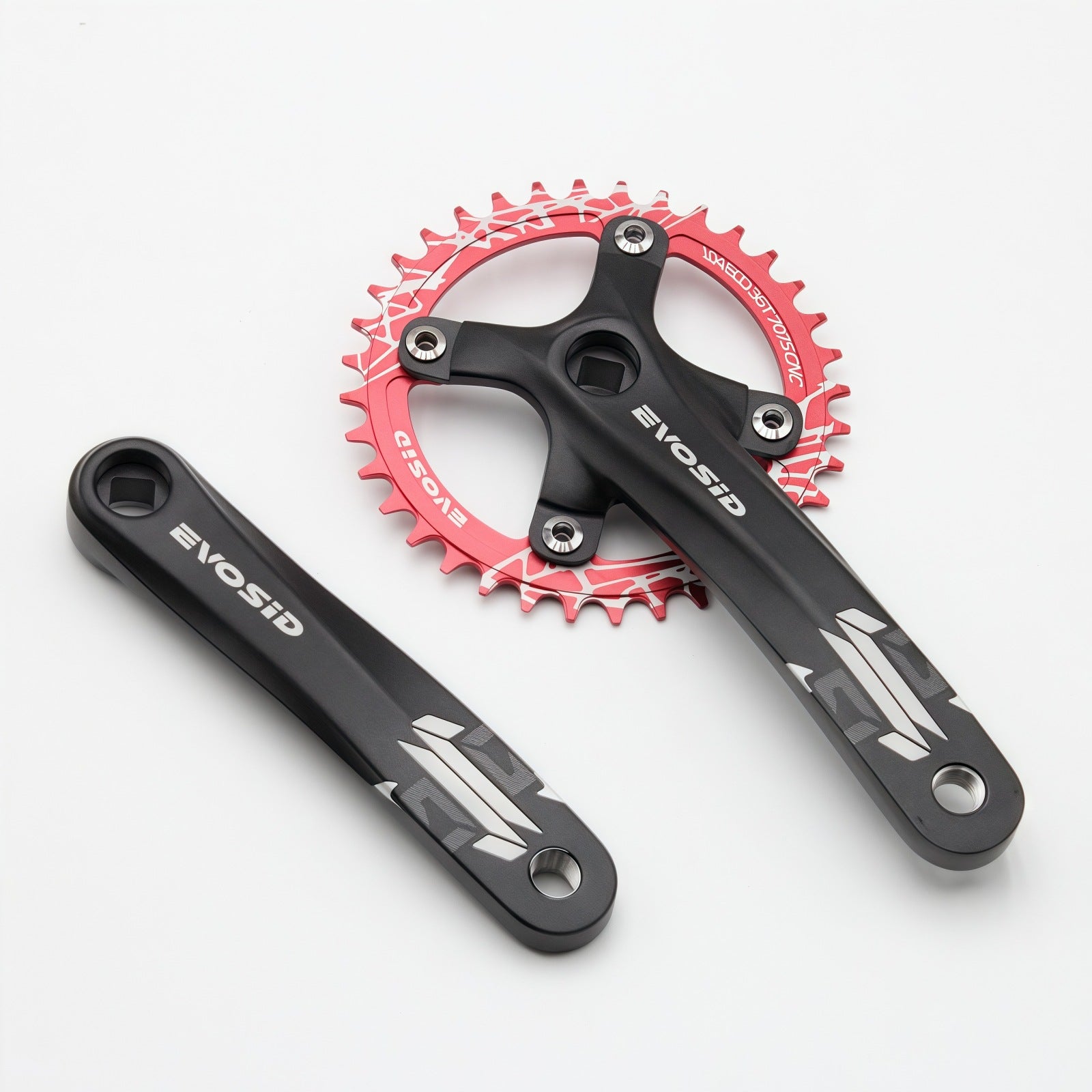 EVOSID Mountain Bike Crankset 104BCD Square Hole Crank 8/9/10/11/12 Speed Modified Single Chainring
