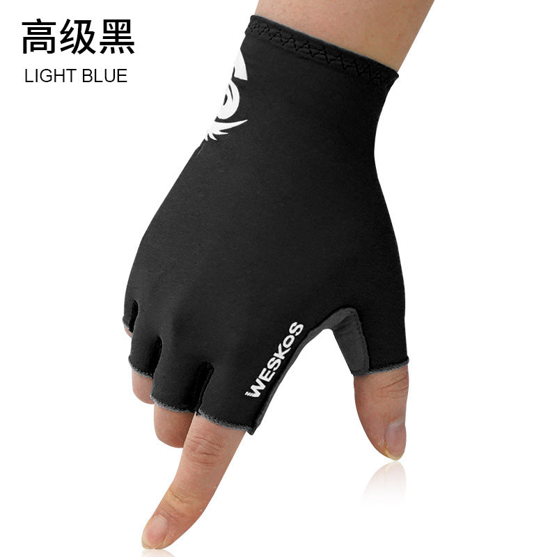 Outdoor Sports Summer Bicycle Cycling Sun Protection Half Finger Gloves Breathable Non-Slip Shockproof Mountain Bike Spot Wholesale