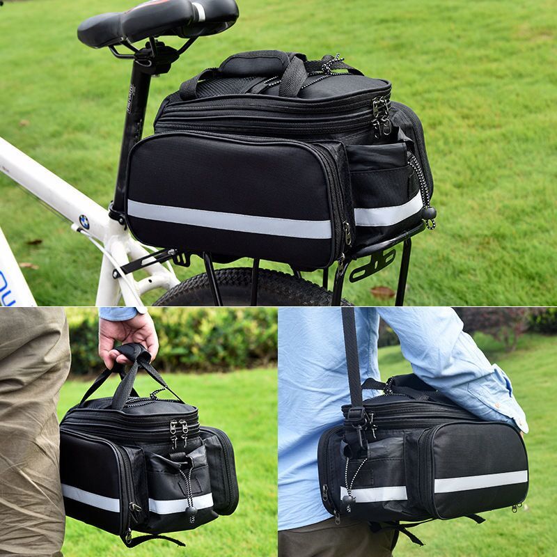 Bicycle Large Capacity Carry Bag Cycling Bag Equipment Rear Rack Bag Mountain Bike Travel Carry Bag Rear Seat Tail Bag Storage Bag