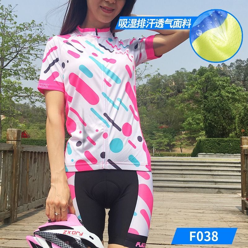 Fjqxz Summer Breathable Bicycle Short-Sleeve Cycling Clothes Suit Mountain Bike Clothing Road Bike Thin Men's Equipment