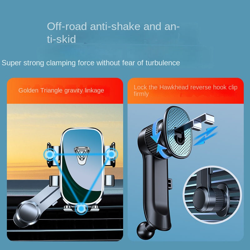 2024 New Car Phone Holder Car Navigation Air Outlet Universal Gravity Phone Mount