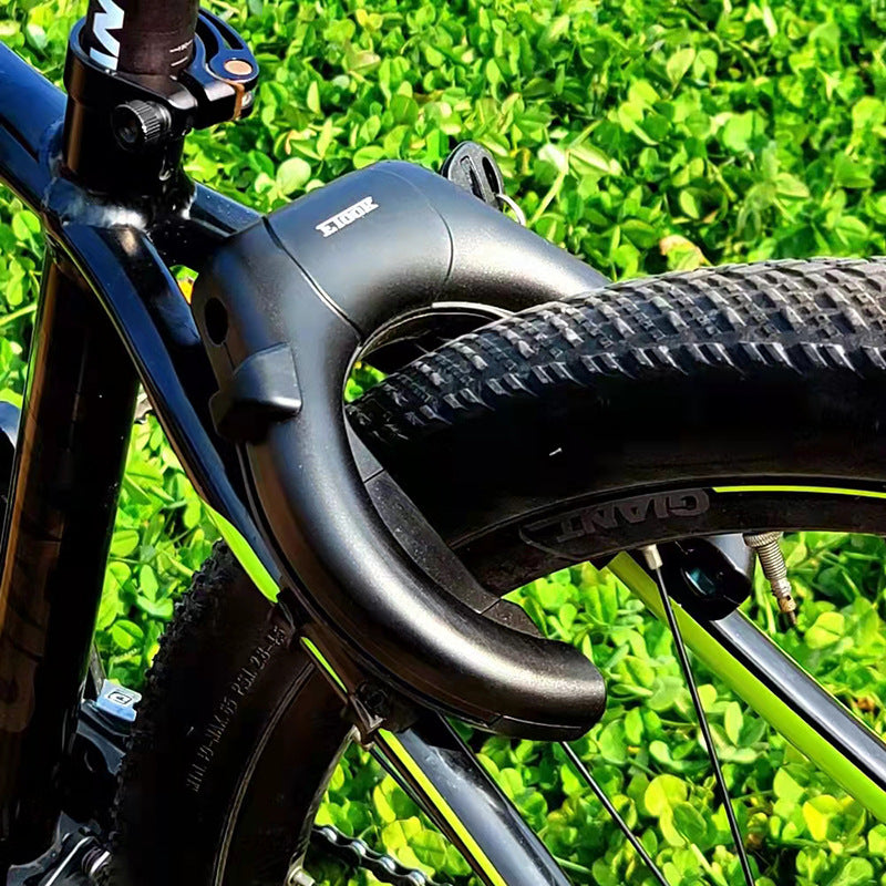 Cross-Border Bicycle Black Key Lock Large Lock Horseshoe Thickened Crab Claw Lock Bicycle Convenient Lock Cycling Supplies