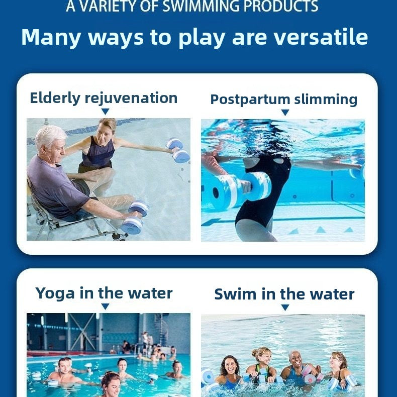 Eva Water Floating Dumbbell Aerobic Exercise Men and Women Water Dumbbell Swimming Equipment Water Yoga Fitness Dumbbell