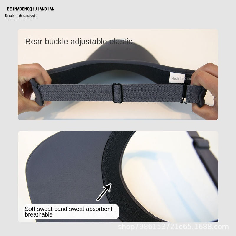 Sun Hat Men's New Summer Sun-Proof Face-Looking Small Uv-Proof Sun Hat Running Sports Peaked Cap Topless Hat