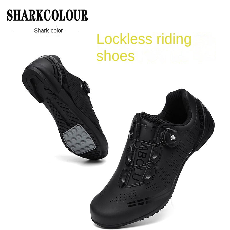 Road Lock Shoes Suit Professional Lock-Free Riding Shoes Men's and Women's Riding Shoes Mountain Lock Shoes Suit Cycling Shoes