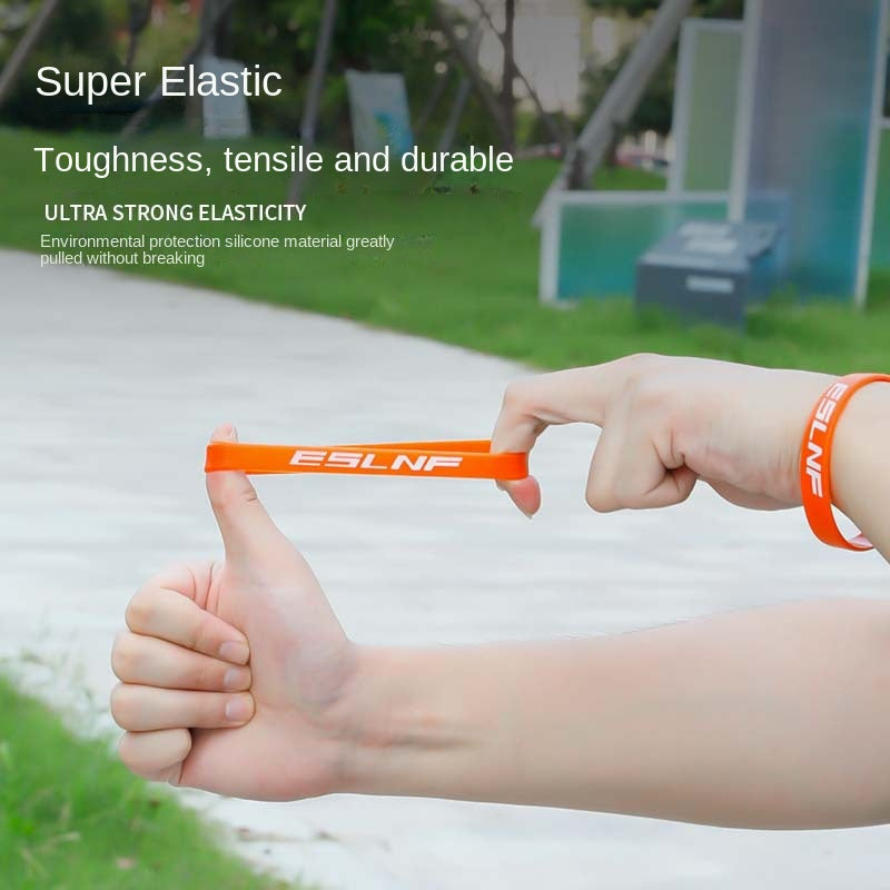 Eslnf Sports Bracelet Fitness Basketball Wristband Hiking Swimming Stretch Bracelet Printable Logo Silicone Ring