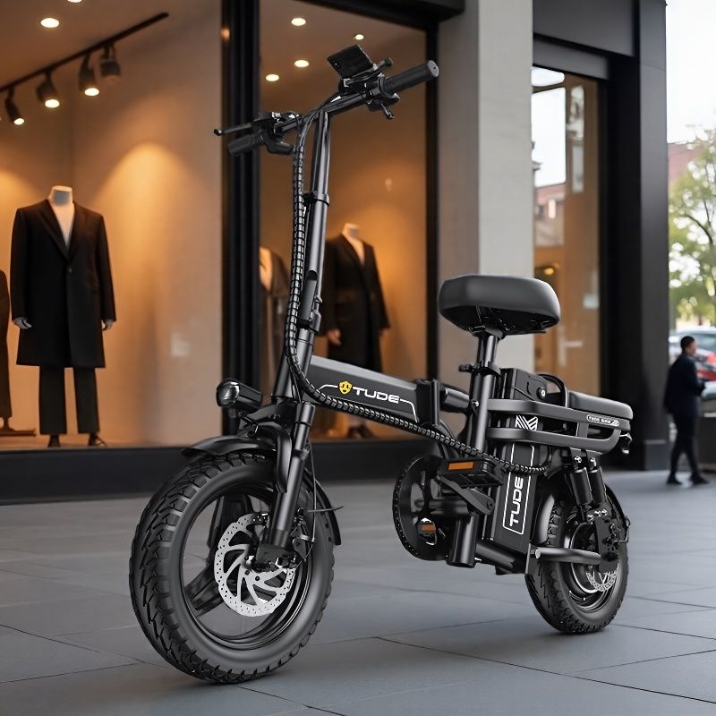 German TUDE Electric Bicycle Small Electric Bike Foldable Portable Commuter New National Standard Power-Assisted Battery Bike