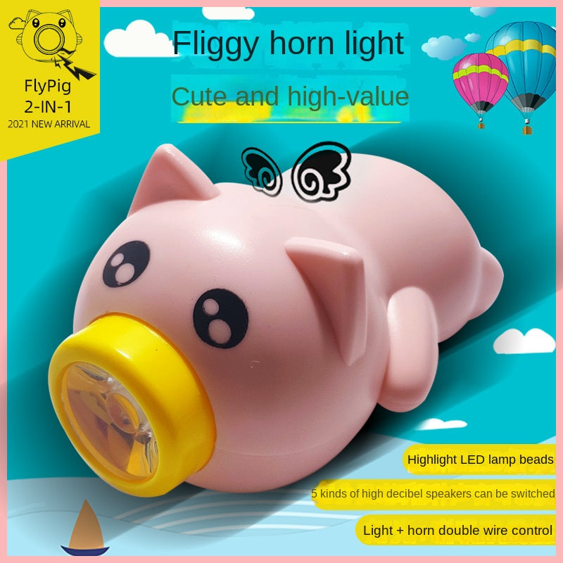 Children's Balance Light Bicycle Light Cycling Fixture Bicycle Pig Headlight Mountain Bike Horn Light