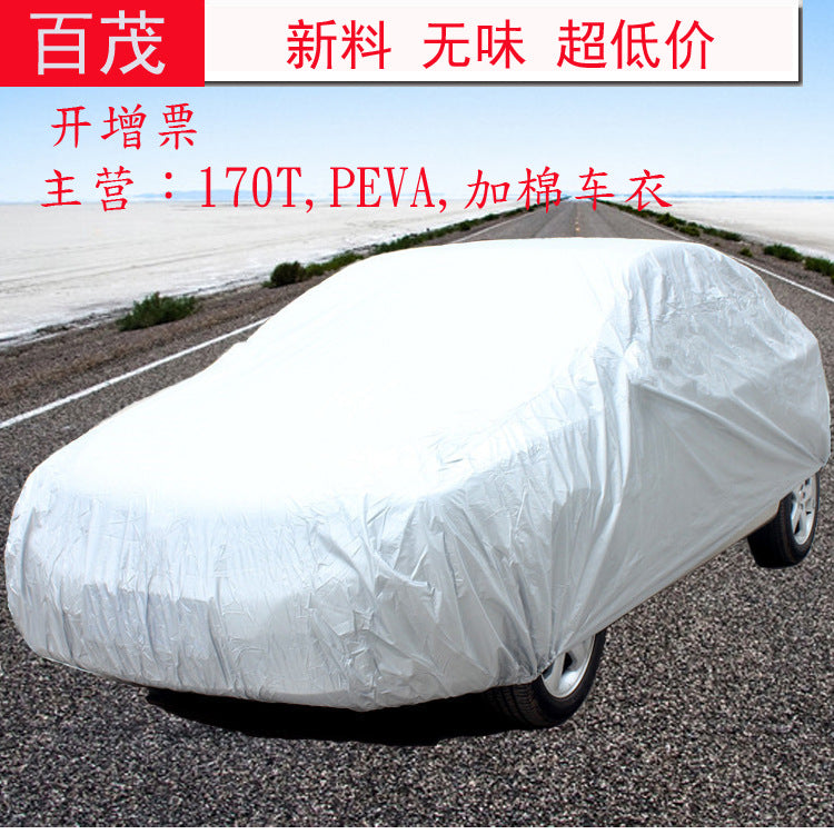 Car cover PEVA Single Layer Car Cover Car Sunshade Rainproof Sunproof Universal Type Printable LOGO Car Cover