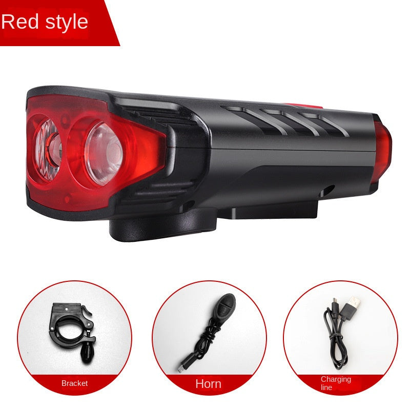 Fy329 Cross-Border Bicycle Light Cycling Fixture USB Solar Light T6 Far and near Light Mountain Bicycle Lights Headlight