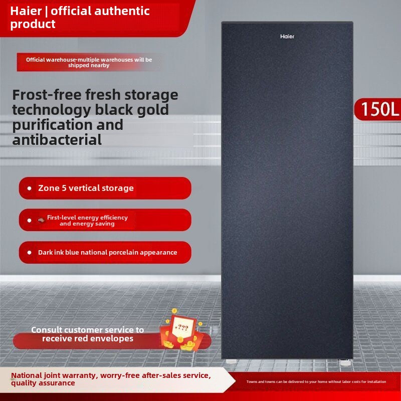 Вертикальный морозильный ларь Haier BD-150WGHB9D с воздушным охлаждением, первоклассной энергоэффективностью, объемом 136 л, бытовой холодильный шкаф с выдвижными ящиками. 