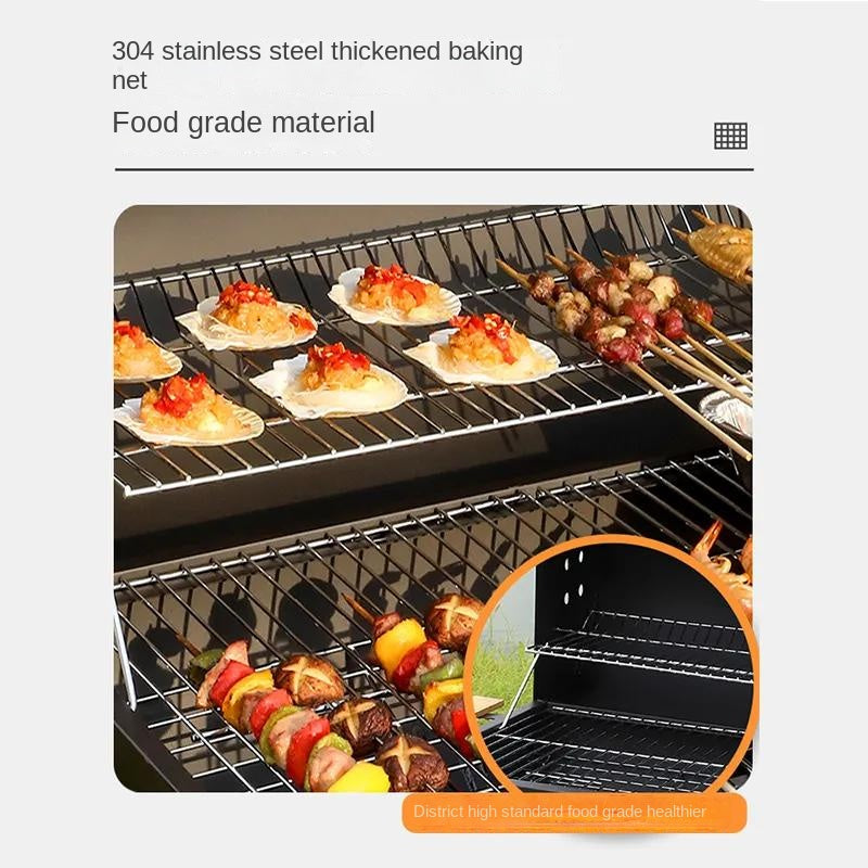 Homeuse Charcoal BBQ Grill Family full set
