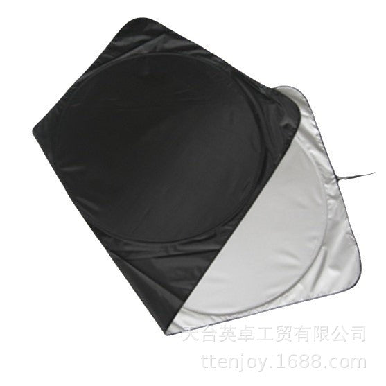 Car Double Circle Sunshade Sun Block Car Heat Insulation Silver Tape Snow Block Sun Protection Foldable
