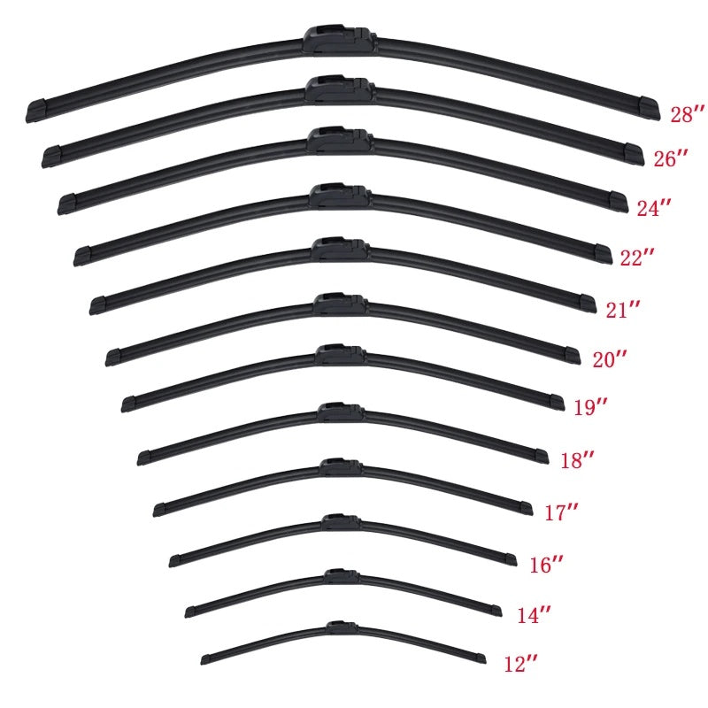 DOLY Wiper Blades Universal Soft Frameless Assembly Chrome Auto Car Windshield Wipers Black Cover Over 95% Cars NO MOQ CN;ZHE