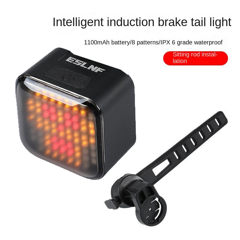 Mountain Bike Taillight Creative Intelligent Induction Auto Switch Waterproof Road Bike Night Riding Warning Light