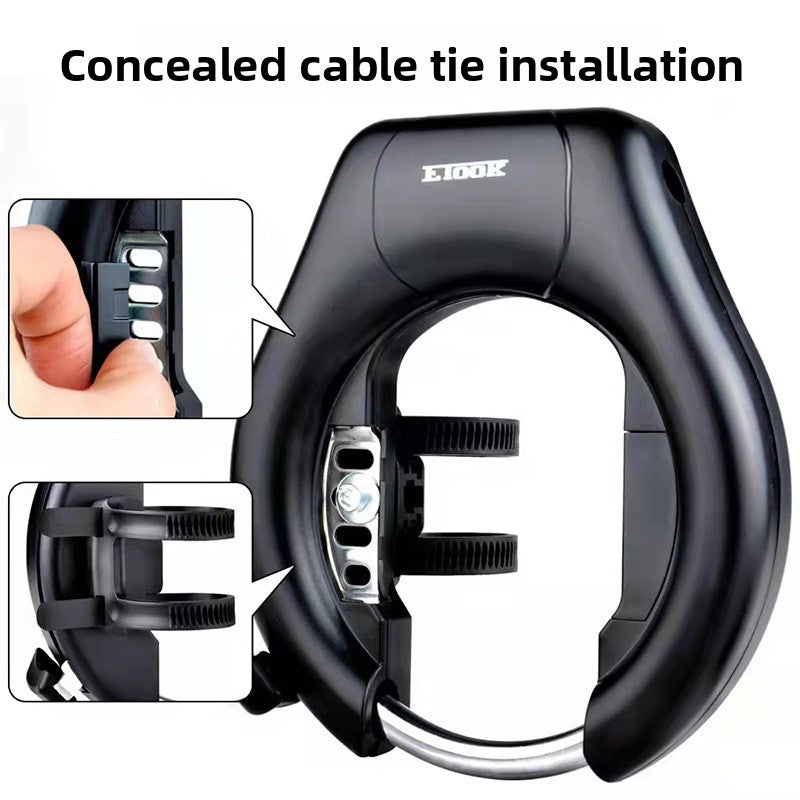 Cross-Border Bicycle Black Key Lock Large Lock Horseshoe Thickened Crab Claw Lock Bicycle Convenient Lock Cycling Supplies